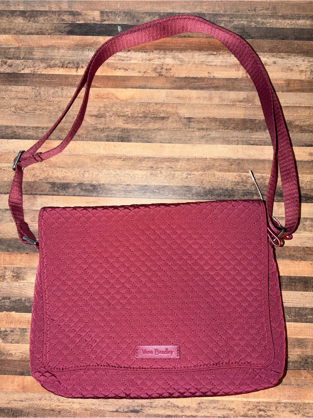 Vera Bradley Quilted Crossbody Bag - Burgundy